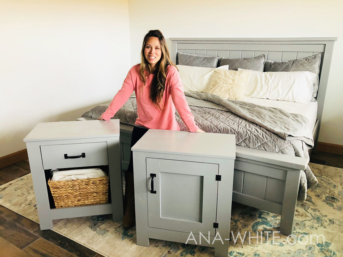 Ana white on sale bedside table